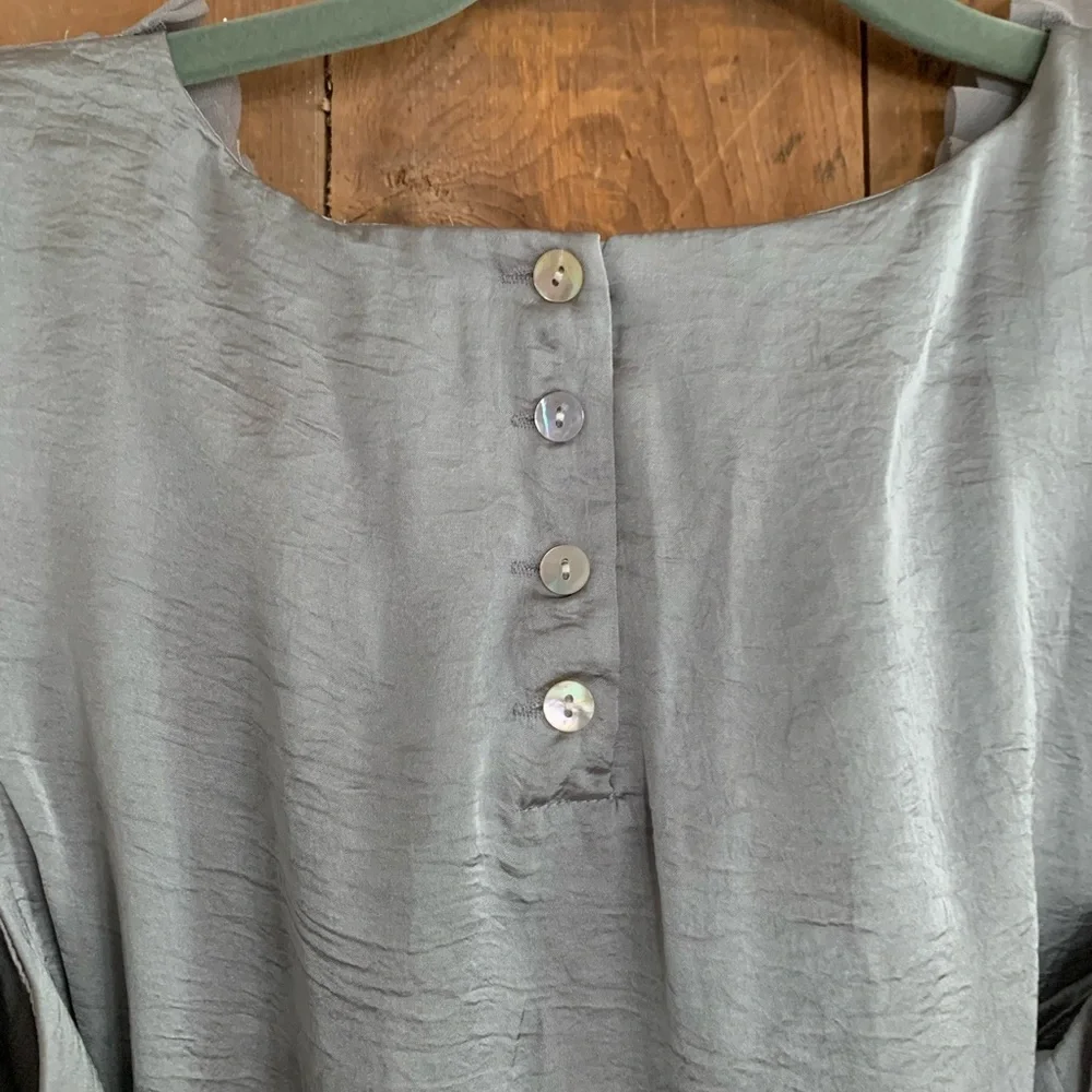 Grey Ruffle/Flutter Detail Tank - Picture 5 of 7